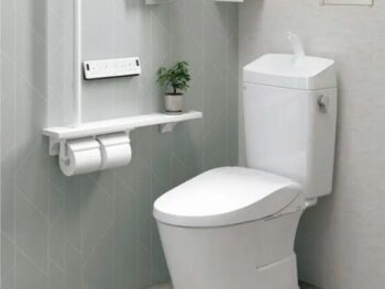 LIXIL　アメージュフチレス　タンク式最高級タイプ　×　浜創　レストルーム